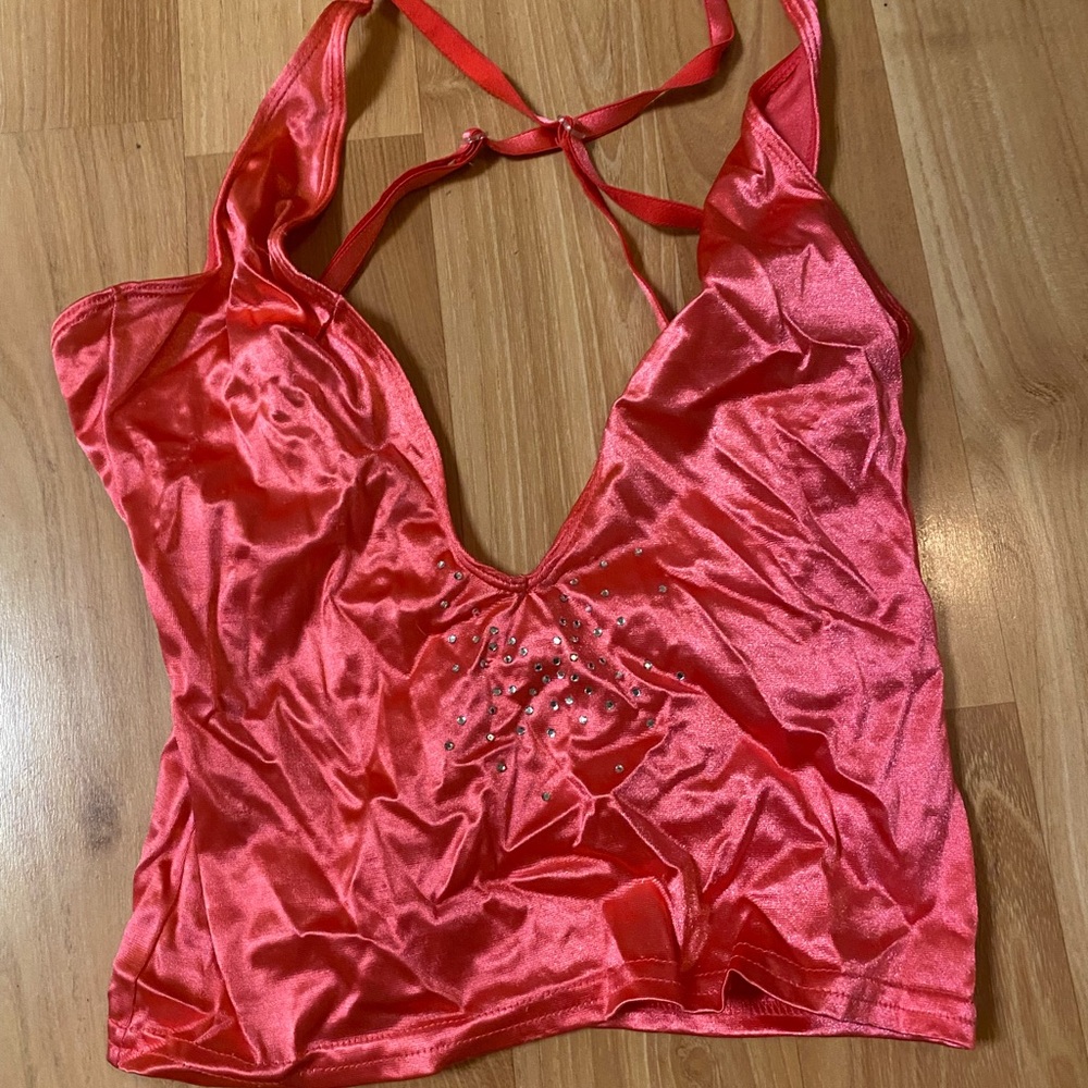 No Boundaries Vibrant Pink Satin Top